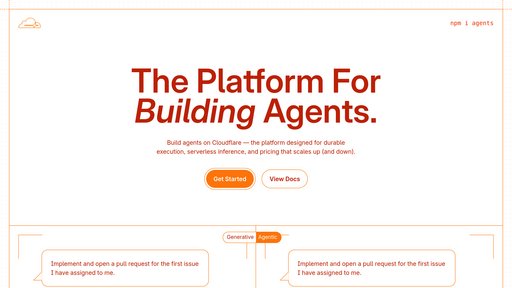 Cloudflare Agents - Build intelligent agents on Cloudflare's global network platform - Logo