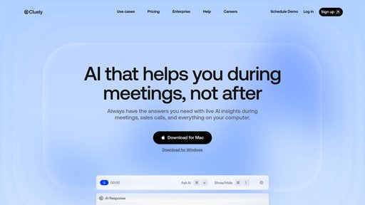Cluely - Assistant de réunion intelligent, transcription en temps réel et analyses - Logo
