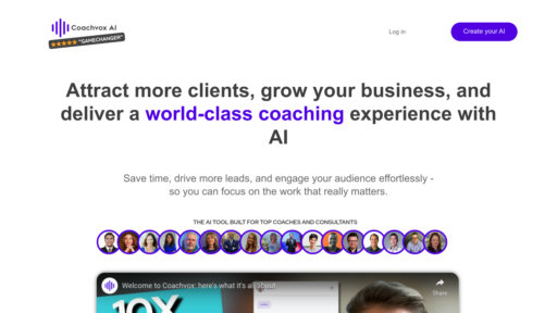 Coachvox AI - Create digital twins for automated lead generation and 24/7 client support - Logo
