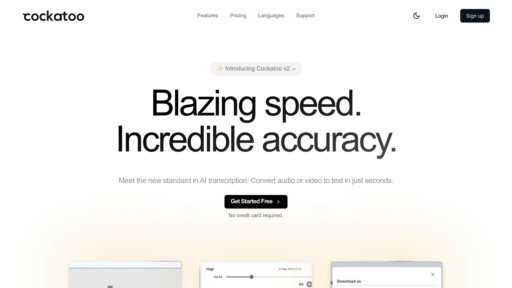 Cockatoo - Transcripción inteligente 90+ idiomas con conversión en tiempo real - Logo