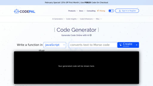 CodePal AI - Asistente de programación inteligente para 30+ lenguajes con depuración - Logo