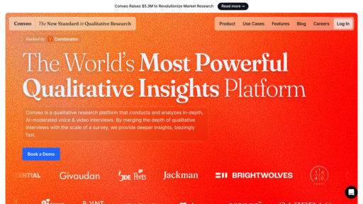 Conveo - Plataforma de entrevistas inteligente que analiza automáticamente audio y video para insights - Logo