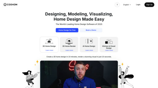 Coohom - Plataforma inteligente de diseño de interiores para layouts 3D y renderizados realistas - Logo