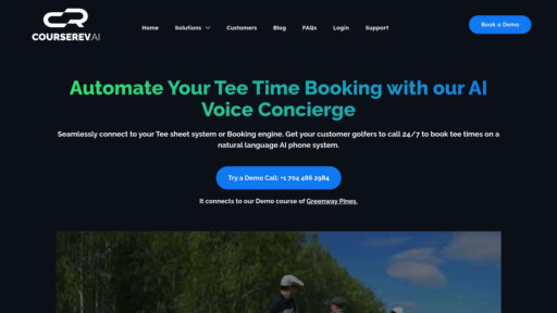 CourseRev AI - Sistema de reservas de golf con gestión automática de salidas - Logo