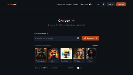 Craiyon - Generador de arte IA gratuito creando imágenes desde texto - Logo