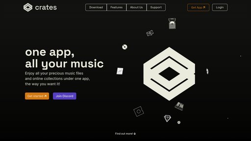 Crates - Gestionnaire musical unifié - organisez toutes vos plateformes de streaming - Logo