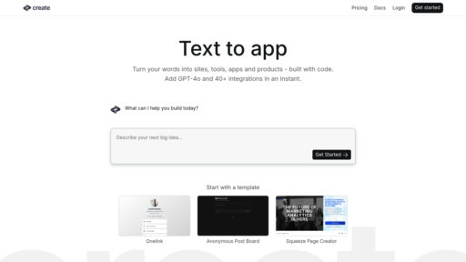 Create.xyz - 智能无代码平台，自然语言生成全栈Web应用 - Logo