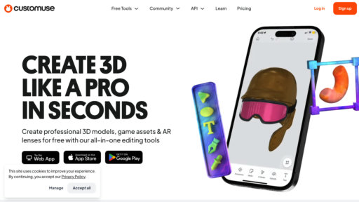 Customuse - Estudio 3D inteligente para crear assets juego y filtros realidad aumentada - Logo