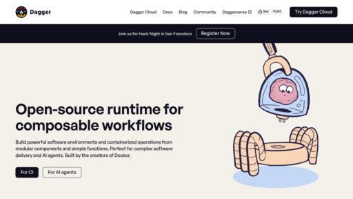 Dagger - Moteur de workflows containerisés open-source, modulaire et multiplateforme - Logo