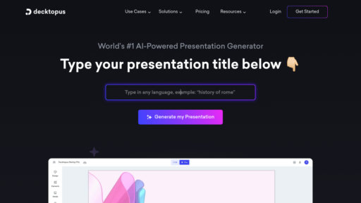 Decktopus - Outil de présentation intelligent avec création automatique et collaboration en temps réel - Logo
