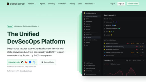 DeepSource - Plateforme sécurité code automatisée avec détection intelligente vulnérabilités - Logo