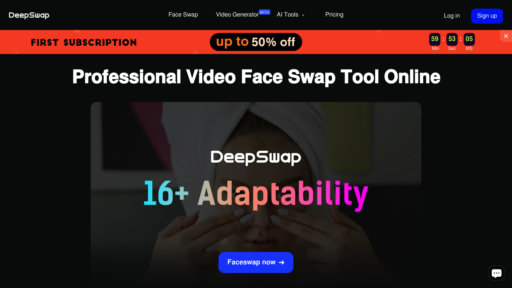 DeepSwap - Outil de remplacement facial intelligent pour photos et vidéos multiples - Logo