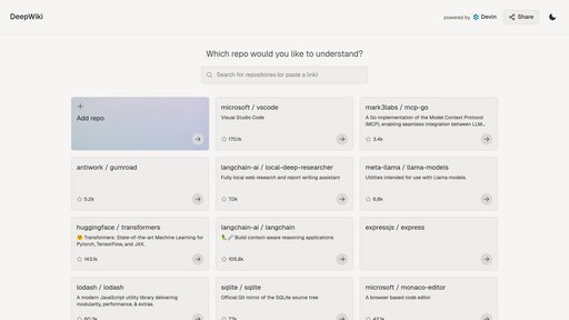 DeepWiki - Convierte repositorios GitHub en wikis interactivas con análisis visual y asistente - Logo