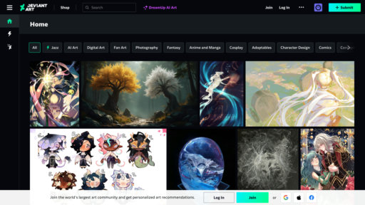 DeviantArt - Digital art community with intelligent creation tools and copyright protection - Logo