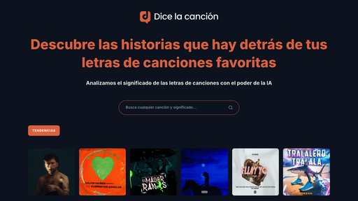 Dice la canción - Analizador inteligente de letras con traducciones multilingües y explicaciones - Logo