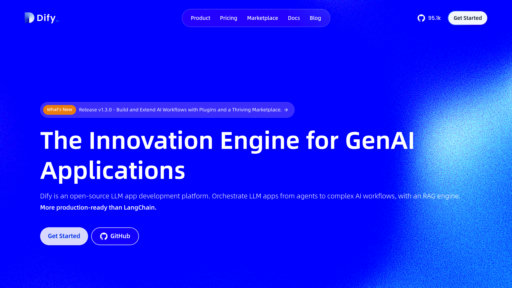 Dify AI - Plataforma LLM de código abierto con flujos visuales para aplicaciones inteligentes - Logo