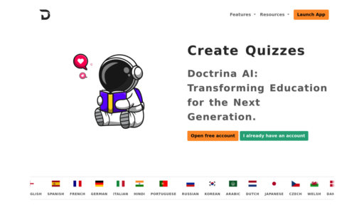 Doctrina AI - Plataforma educativa inteligente: genera exámenes automáticamente y ayuda en escritura - Logo