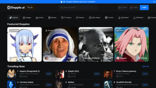 Dopple.AI - Plateforme de dialogue avec personnages IA personnalisables - Logo