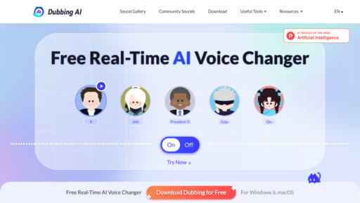 Dubbing AI - Herramienta de modulación vocal y doblaje multilingüe en tiempo real - Logo