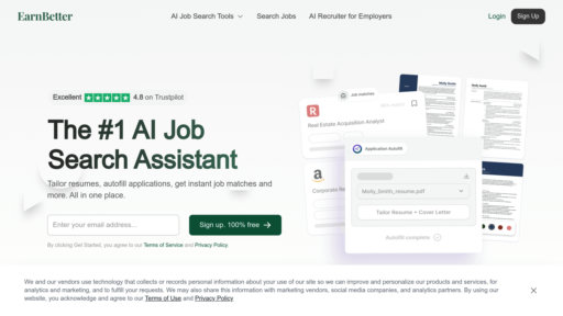 EarnBetter - Plateforme emploi gratuite : optimisation CV et candidatures automatiques - Logo