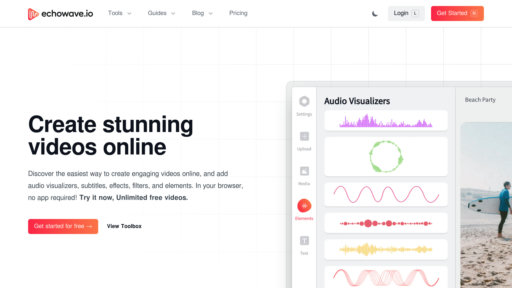 EchoWave - Conversor de audio a video con subtítulos automáticos y efectos - Logo