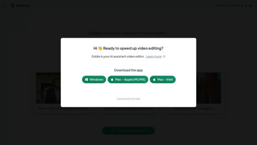 Eddie AI - Herramienta de edición de video inteligente, simplifica la producción de contenido profesional - Logo