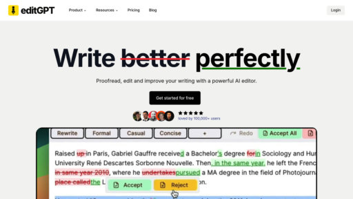 editGPT - Asistente de escritura inteligente para corrección y mejora de textos - Logo