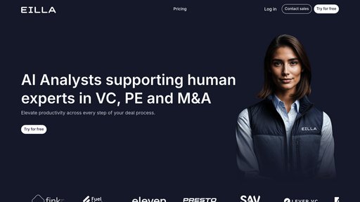 Eilla AI - Intelligent platform automating research and analysis for investment professionals - Logo