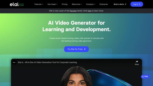 Elai.io - Plateforme texte vers vidéo avec présentateurs virtuels multilingues - Logo