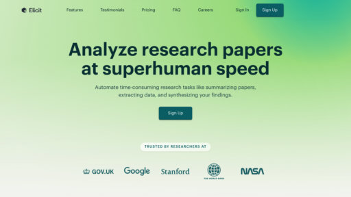 Elicit - Asistente investigación automatiza revisión literatura y análisis datos - Logo