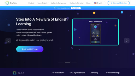 Elsa Speak - Entrenador de pronunciación inglés con corrección instantánea y práctica personalizada - Logo
