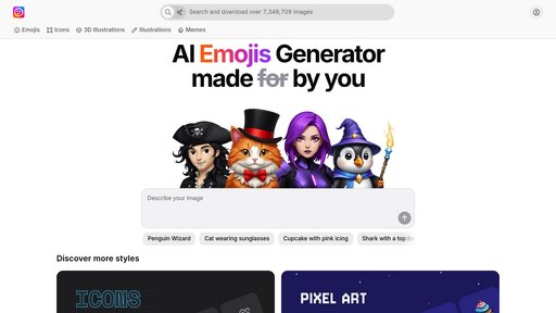 emojis.com - Create custom emojis and brand graphics instantly from text descriptions - Logo