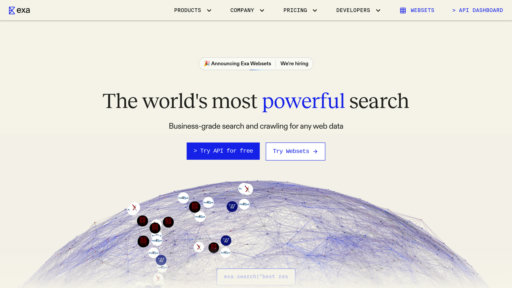 Exa AI - Motor de búsqueda semántica inteligente que ofrece contenido web preciso en tiempo real - Logo