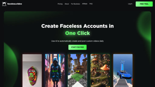 Faceless.video - Création vidéo sans visage, publication automatique sur réseaux sociaux - Logo