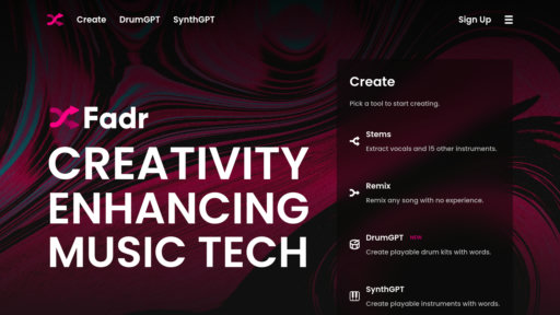 Fadr - Plataforma de producción musical inteligente con separación de pistas y mezcla automática - Logo