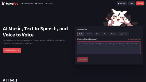 FakeYou - Síntesis de voz inteligente con 3500+ voces y clonación personalizada - Logo