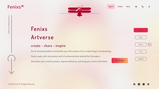 Fenixs.ai - Plataforma inteligente de cine con herramientas de guion y storyboard - Logo