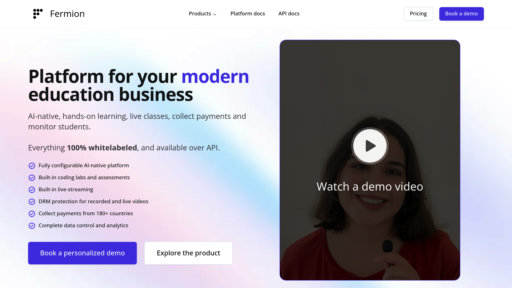 Fermion - Plateforme éducative complète avec cours en direct et ateliers codage - Logo