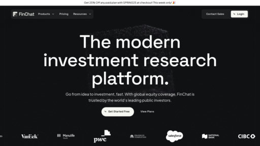FinChat.io - Plataforma de investigación de inversiones inteligente con datos financieros y análisis - Logo