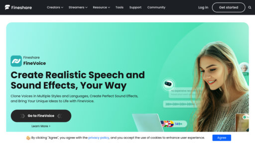 FineShare - Cámara virtual inteligente y efectos de voz para creadores de contenido - Logo