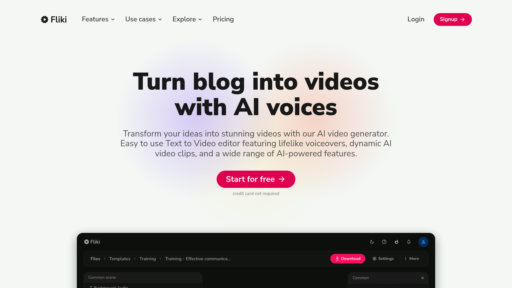 Fliki AI - Creador texto a video con voces IA y 80+ idiomas - Logo
