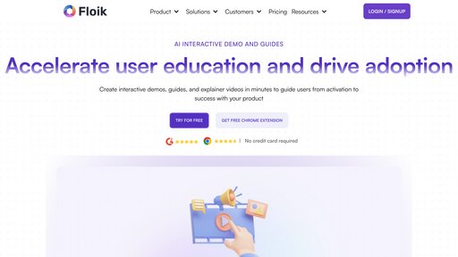 Floik - Transforme enregistrements écran en démonstrations interactives et tutoriels - Logo
