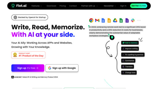 Flot AI - Asistente de escritura inteligente para creación de texto multiplataforma - Logo