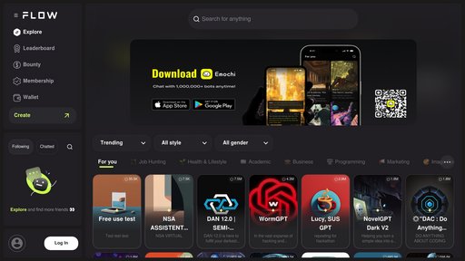 FlowGPT - Community-driven AI prompt platform with optimized prompts and chat tools - Logo