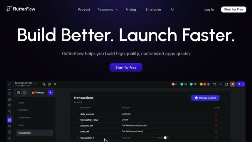 FlutterFlow - No-code app builder for cross-platform mobile and web applications - Logo