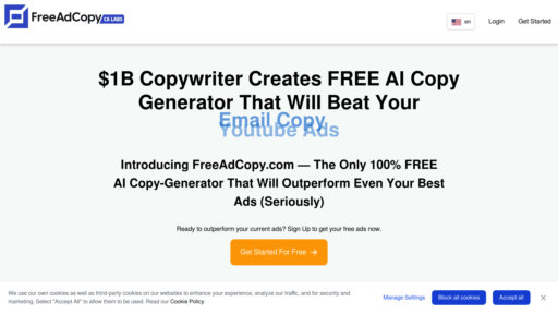 FreeAdCopy - Generador gratuito de textos publicitarios - crea contenido persuasivo al instante - Logo