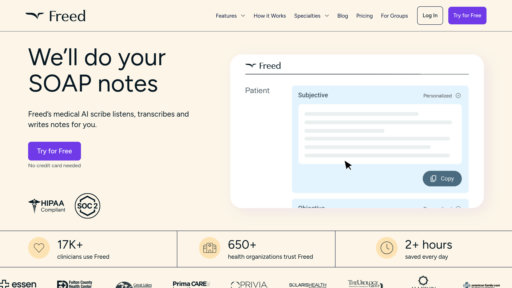 Freed AI - Assistant médical intelligent transcrivant les conversations cliniques en notes structurées - Logo