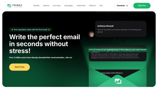 Friday AI - Asistente de correo inteligente, redacta y optimiza emails al instante - Logo