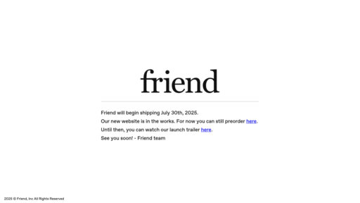 Friend - Compañero inteligente portátil para apoyo emocional y conversaciones - Logo