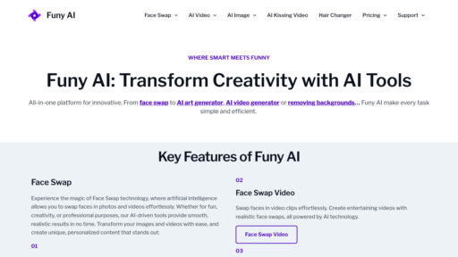 Funy AI - Plataforma creativa IA gratuita: intercambio facial, arte generativo y mejora de fotos - Logo
